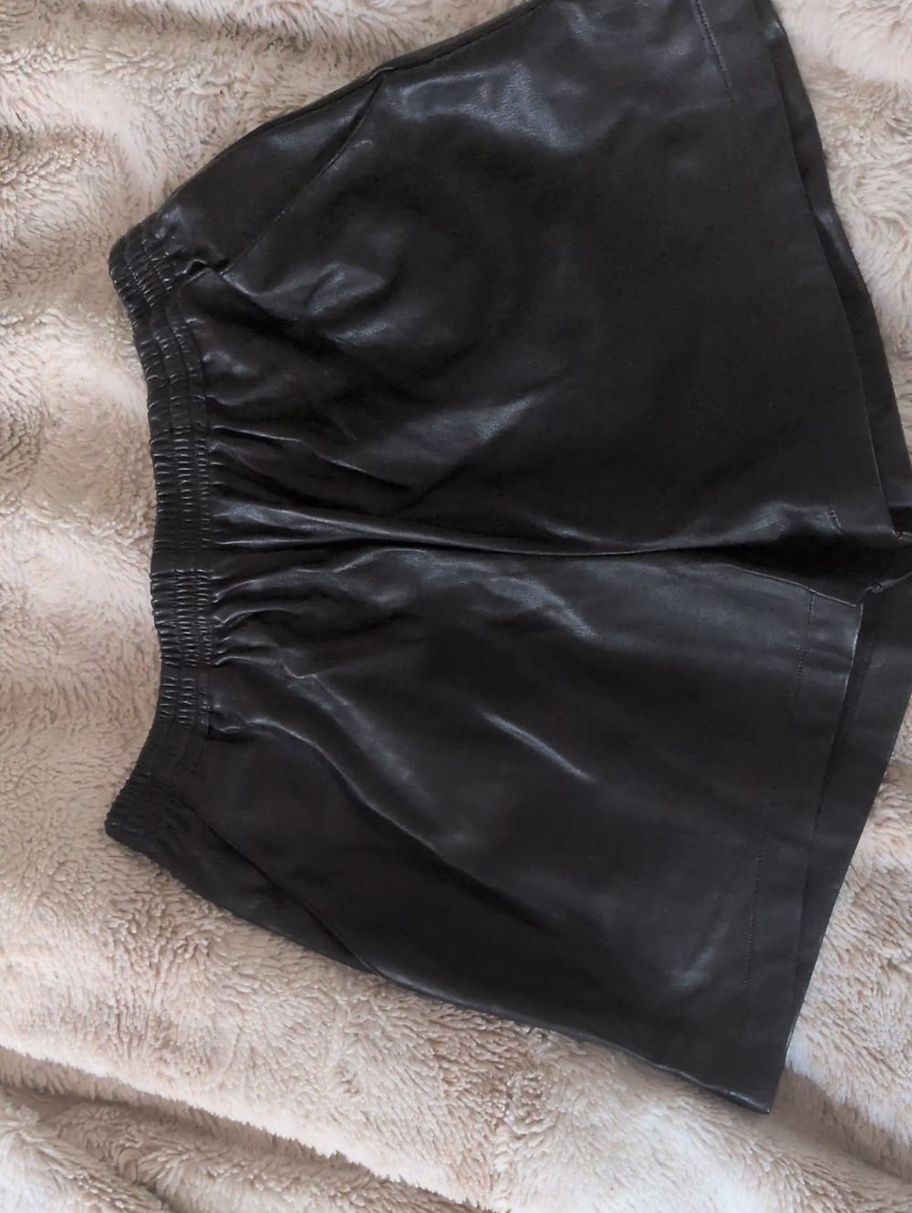Lulu's Vegan Leather Dress Shorts